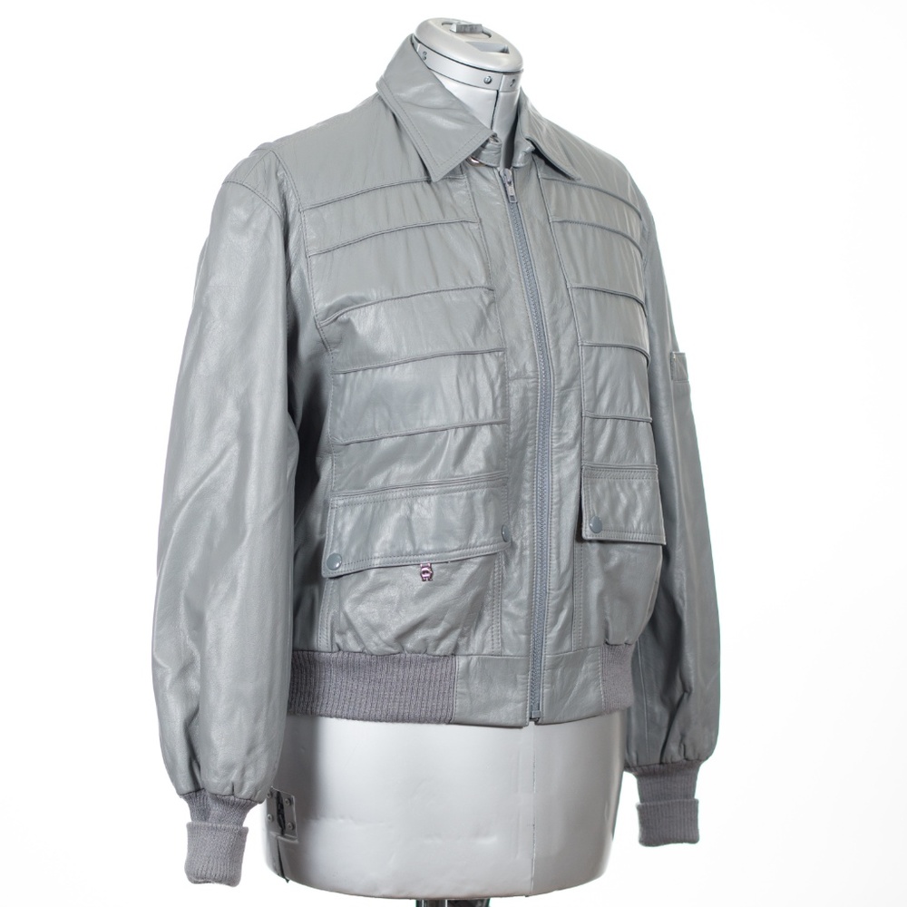 Etienne Aigner Leather Bomber Jacket Vintage - Picture 4 of 7